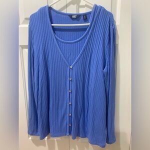 Lands’ End tank and cardigan twin set size Large 14/16